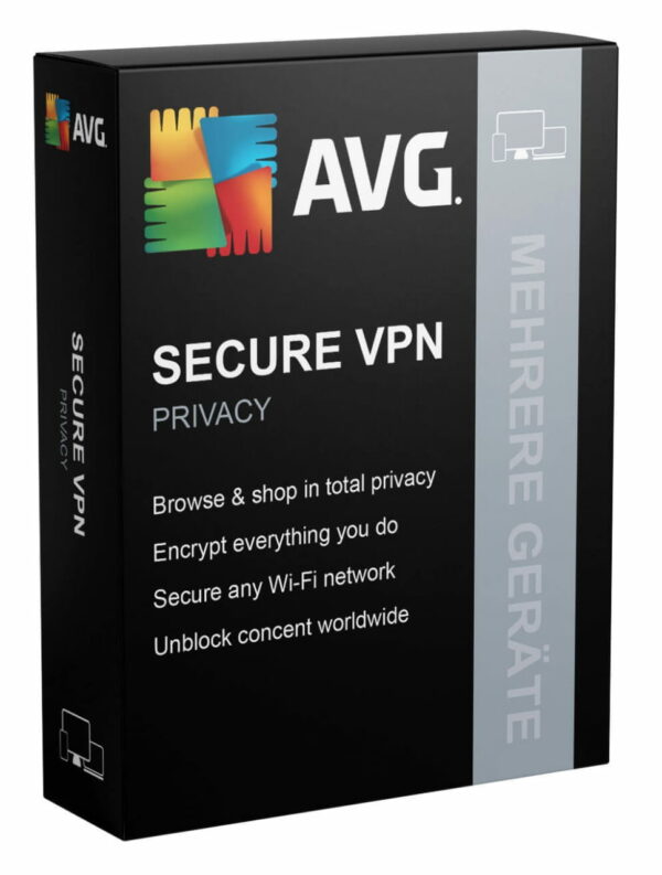 AVG Secure VPN 2023 unlimited Geräte 1 Jahr