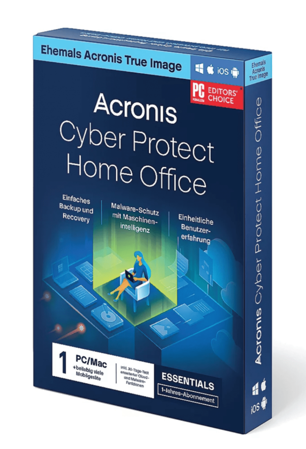 Acronis Cyber Protect Home Office Essentials 3 Geräte