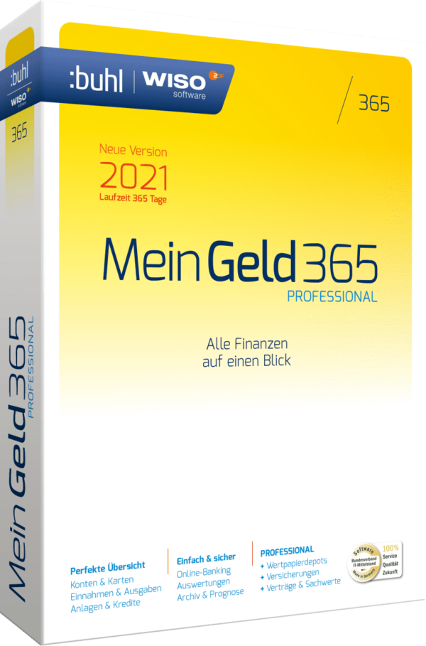 WISO Mein Geld 365 (2021) Professional PKC Box