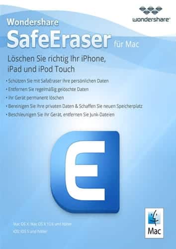 Wondershare Dr.Fone Data Eraser Mac OS 5 Geräte / 1 Jahr