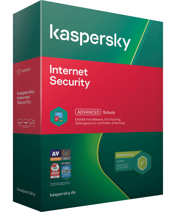 Kaspersky Internet Security Upgrade 5 Geräte / 1 Jahr